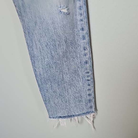 Levis 501 CT Size 27 Destroyed Distressed Indie Grunge Trendy Light Blue Jeans - Picture 5 of 14